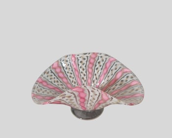 Zanfirico Latticino Murano Aventurine Bowl