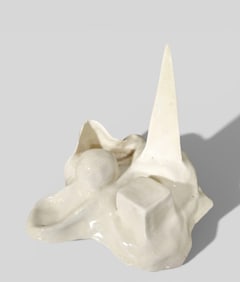 Monument Glazed Pottery Sculpture