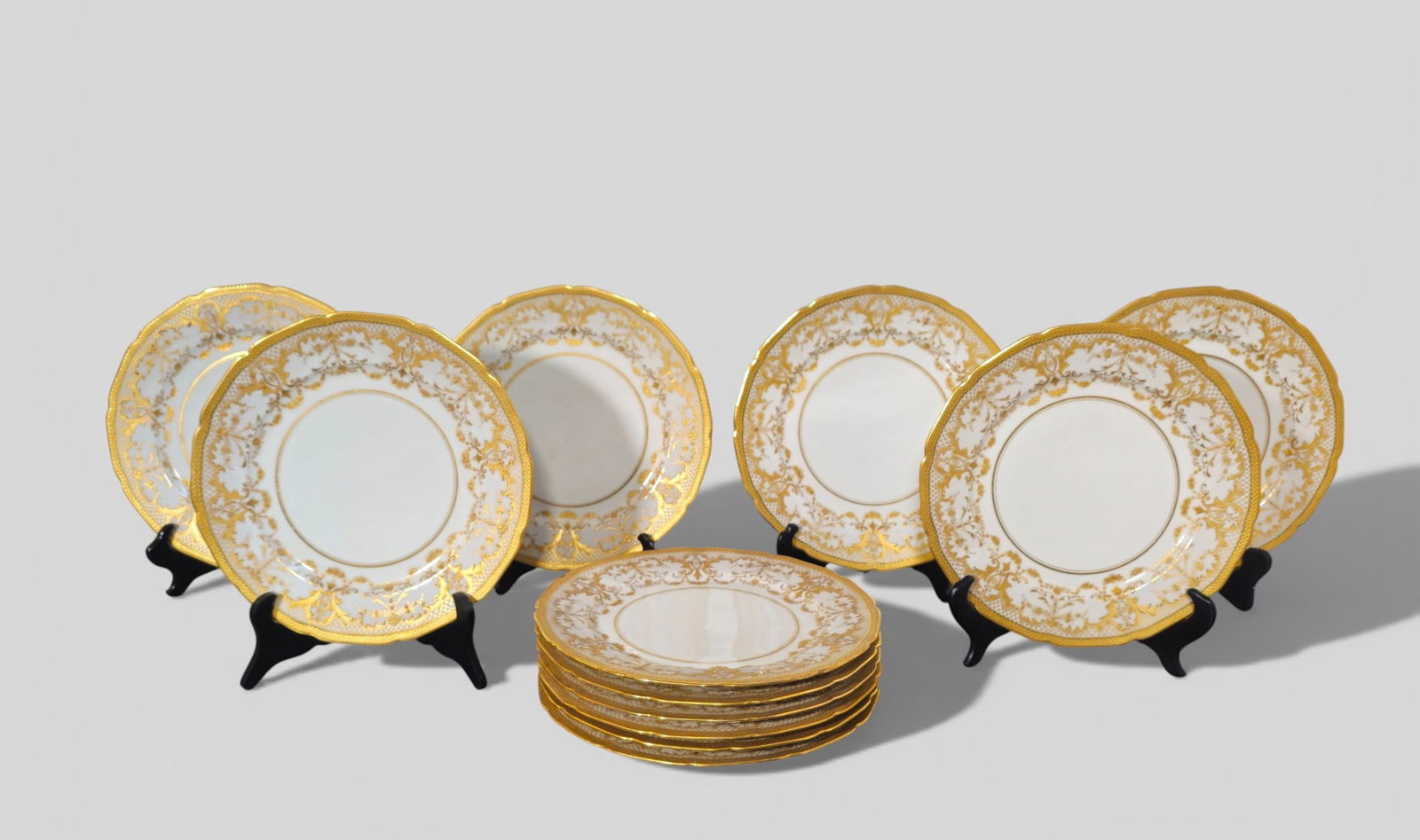 Limoges Porcelain and Gold Gilt Dinner Plates (1 of 4)