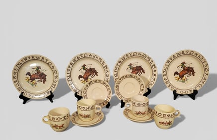Wallace China Westward Ho Rodeo Tableware