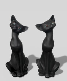 Anthony Freeman McFarlin Pottery Cats