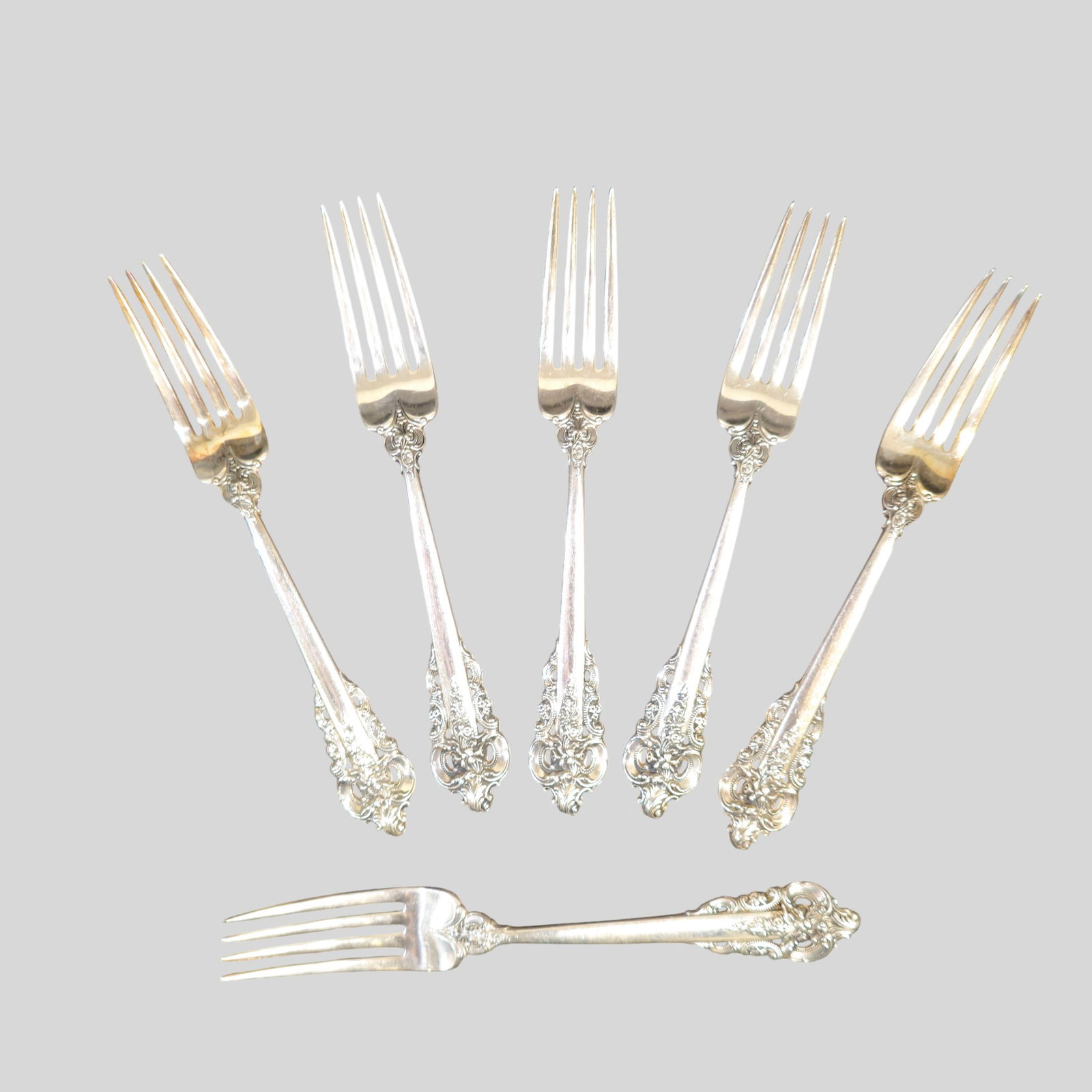 Wallace "Grande Baroque" Sterling Silver Dinner Forks (1 of 5)