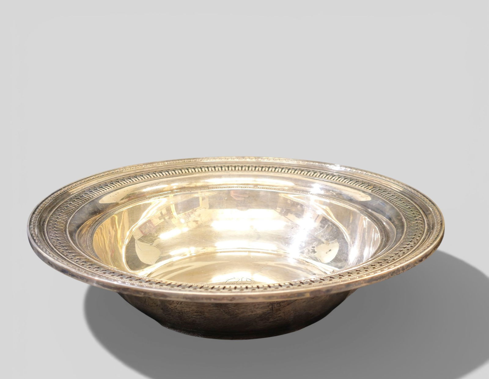 Waltrous Sterling Silver Pierce Rim Bowl, #A603 (1 of 6)
