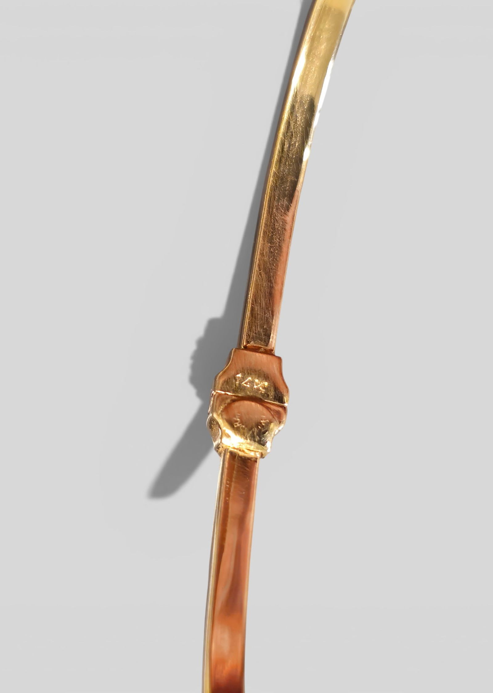 14K Gold Hinged Bracelet - 6