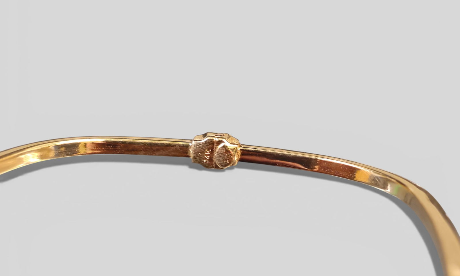 14K Gold Hinged Bracelet - 7