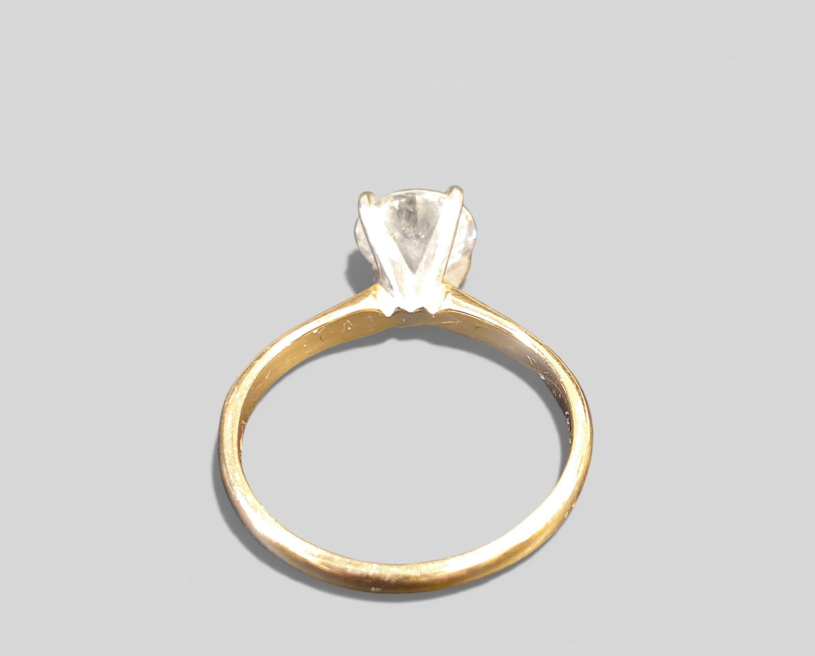 14K Diamond Solitaire Ring 3/4 Carat - 2