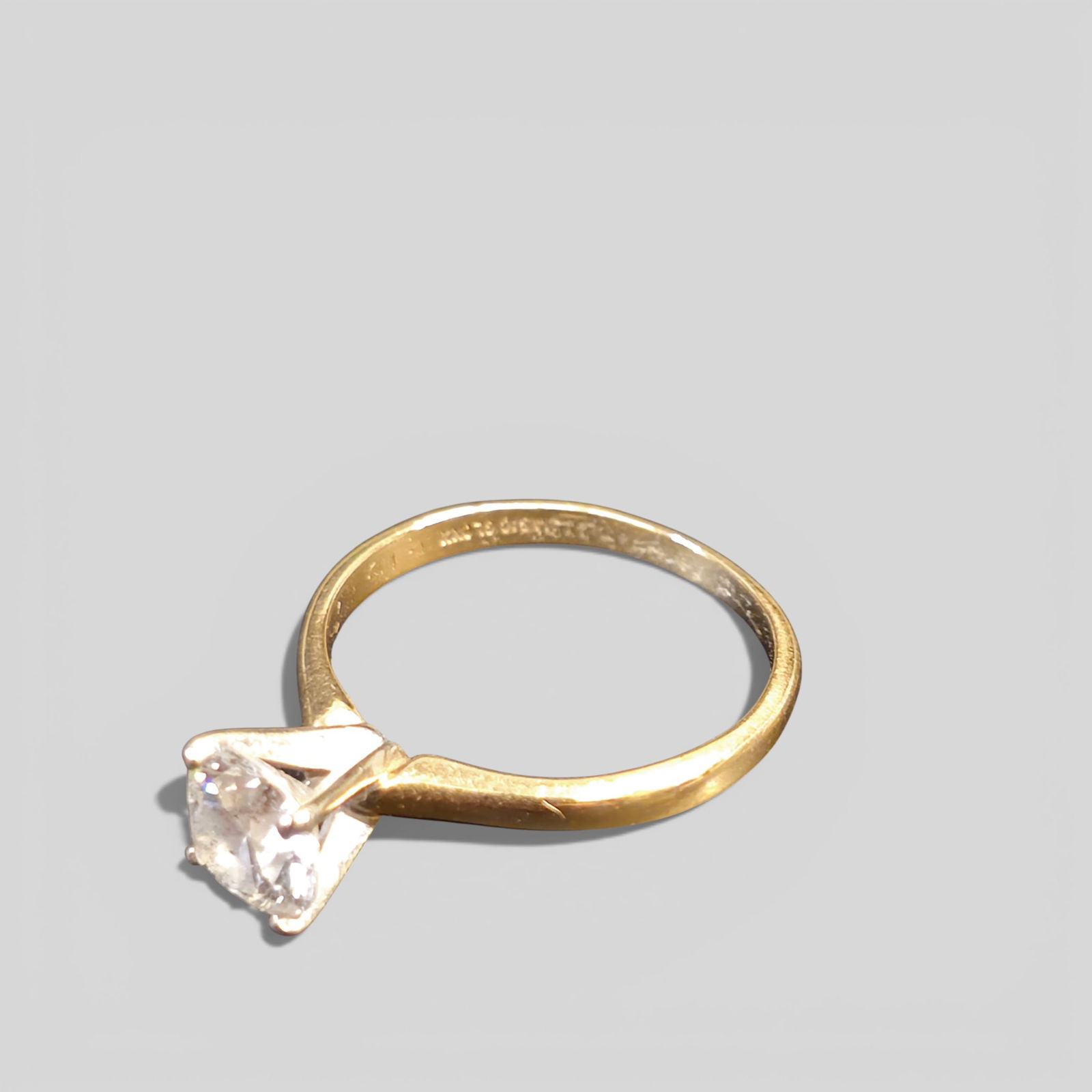 14K Diamond Solitaire Ring 3/4 Carat - 3