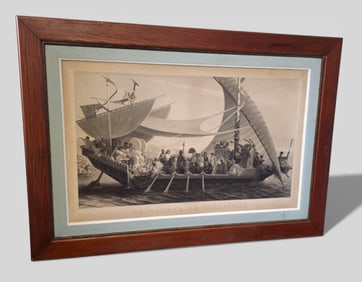 Cleopatra & Mark Antony Aboard an Egyptian Barge, Dated 1891