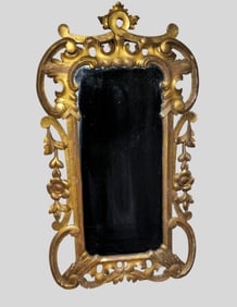 Carved Giltwood Scrolled & Floral Mirror