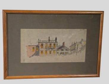 Illustration of City Buildings In The Manner of Victor Ambrus