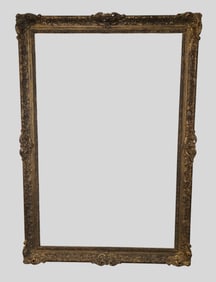 Carved Giltwood Scrolled Acanthus Leaves and Floral Frame
