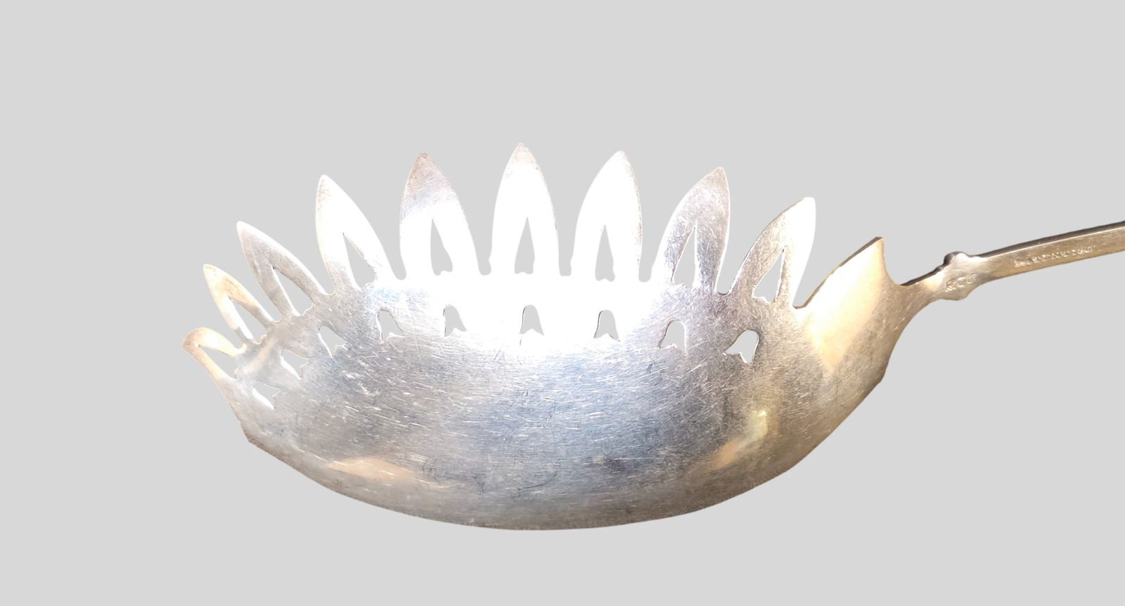 19th Century Gorham "Lotus" Sterling Silver Macaroni Server - 5
