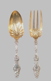 Whiting Lily Sterling Silver Salad Set