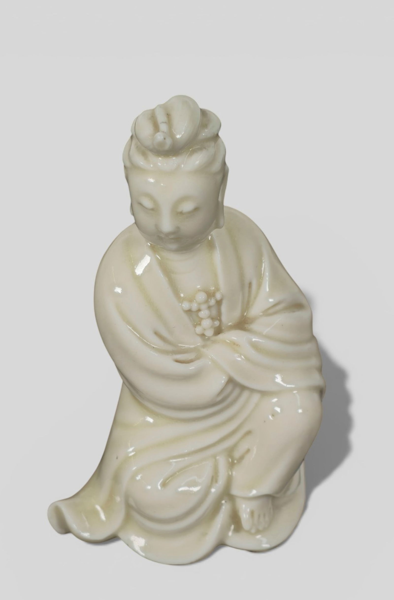 Chinese Blanc‑de‑Chine Guanyin Figure with Double Gourd Motif (1 of 8)