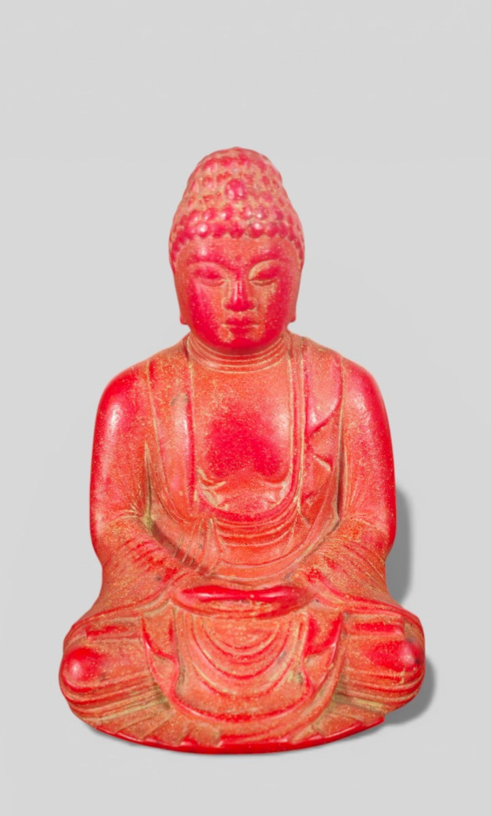 Chinese Carved Coral Figure of a Seated Buddha (1 of 9)