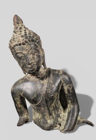 Southeast Asian Thai Buddha Bust, 16th Century