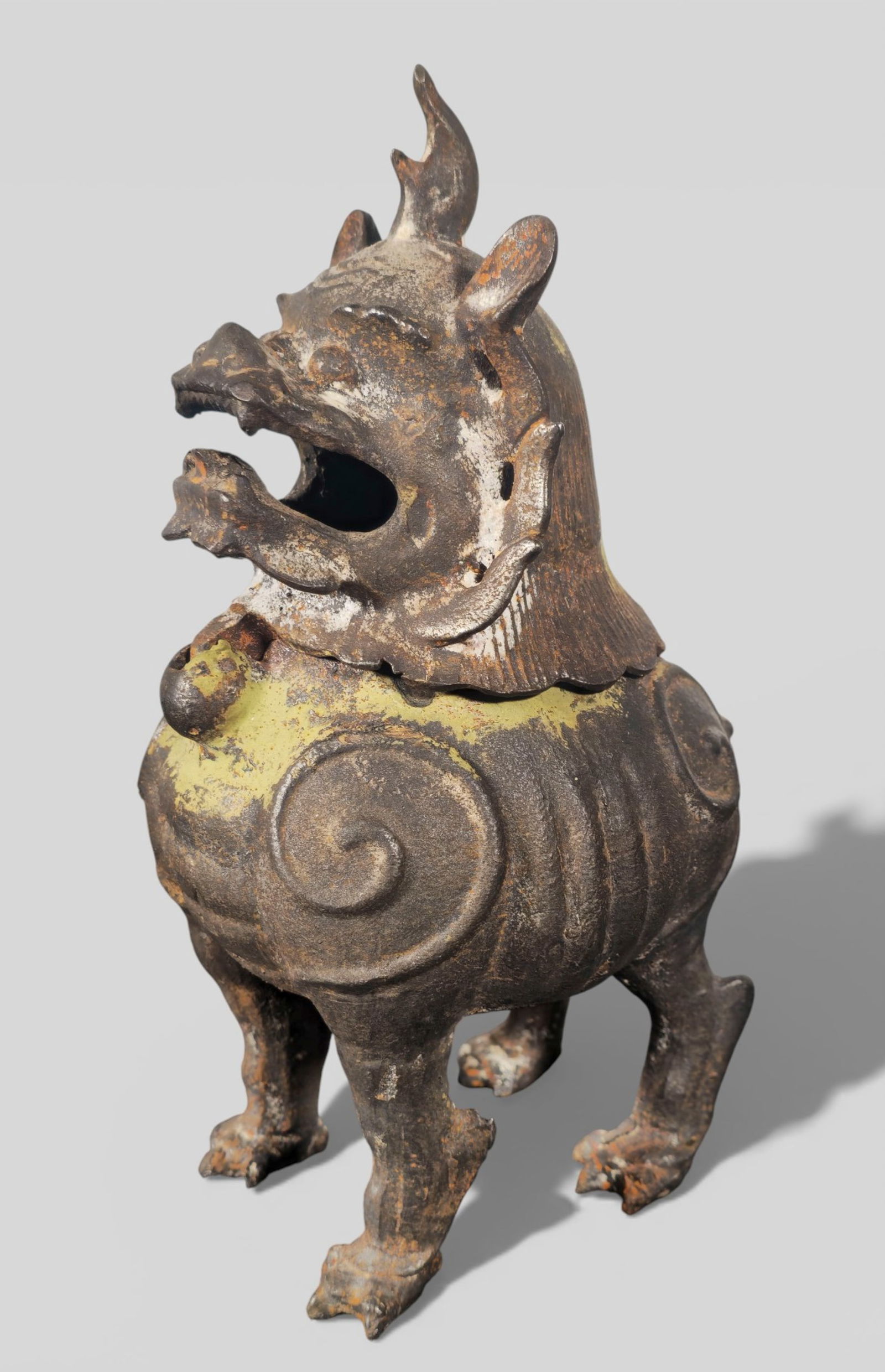 Chinese Cast Iron Luduan Censer, Ming Dynasty (1 of 14)