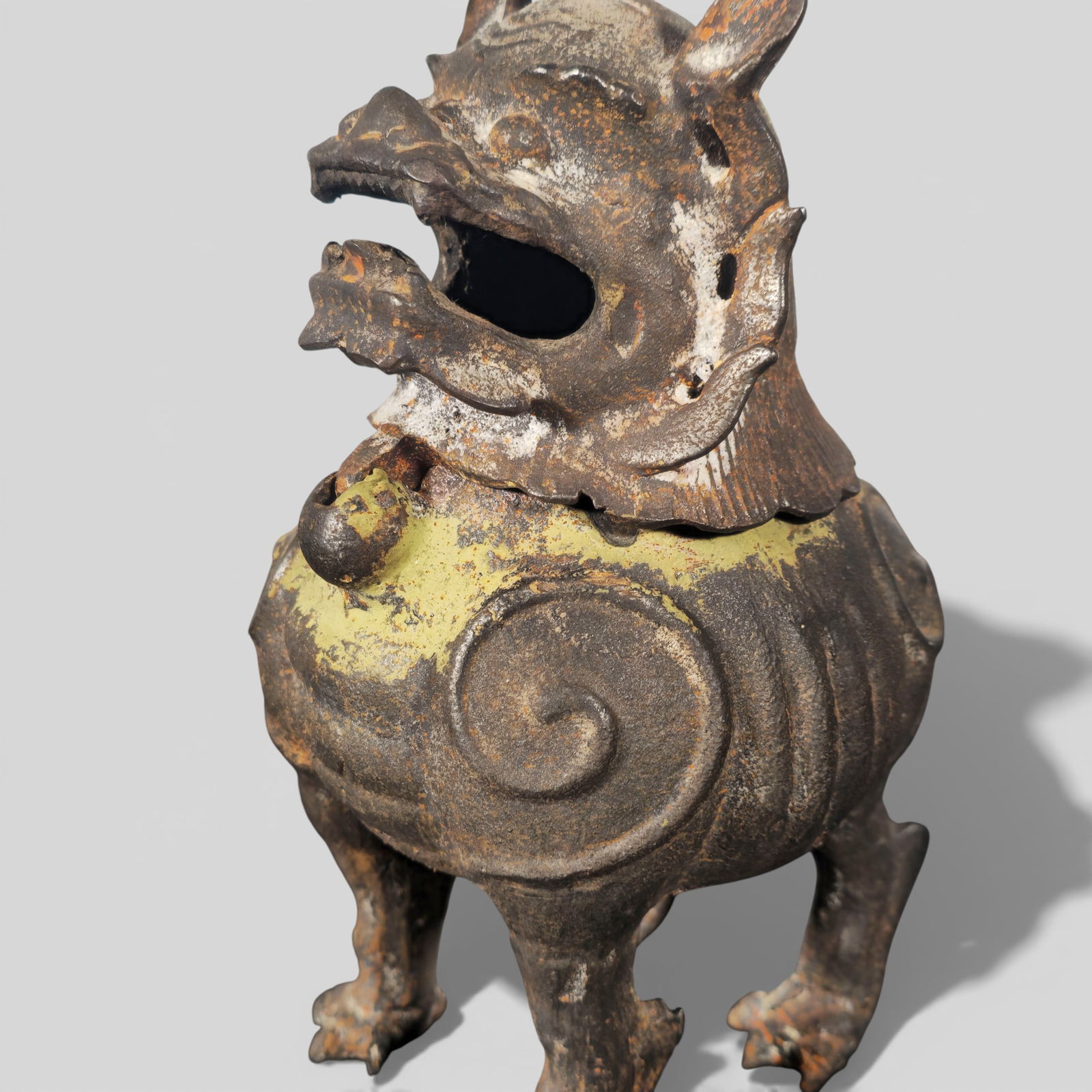 Chinese Cast Iron Luduan Censer, Ming Dynasty - 2