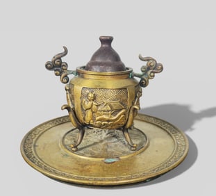 Chinese Bronze Scholar’s Incense Burner, Late Ming to Early Qianlong Dynasty