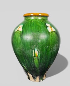 Chinese Sancai‑Glazed Pottery Jar, Tang Dynasty