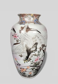 Japanese Satsuma Porcelain Vase, Meiji Period