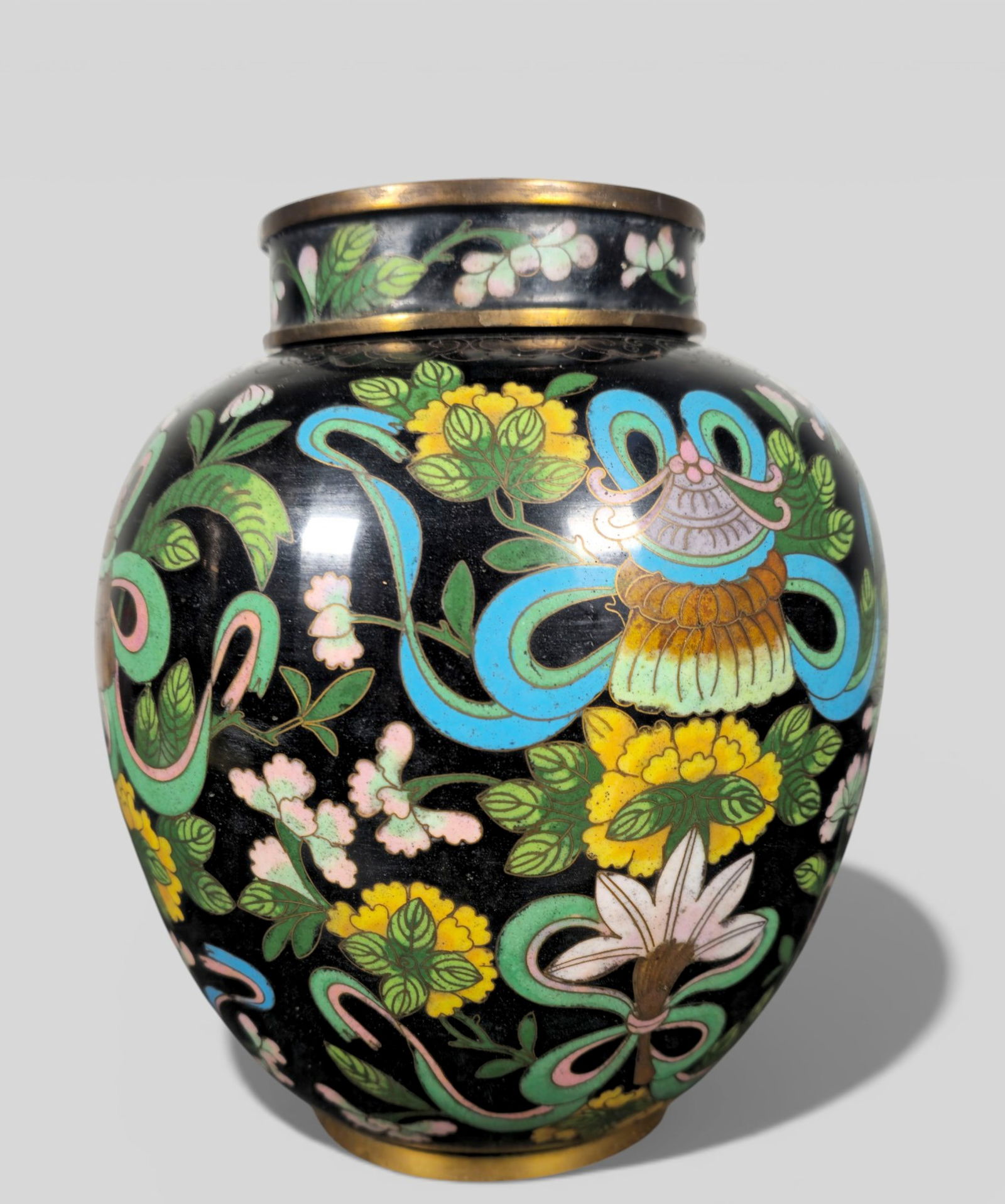 Chinese Cloisonné Ginger Jar with Eight Buddhist Emblems, 19th Century (1 of 13)