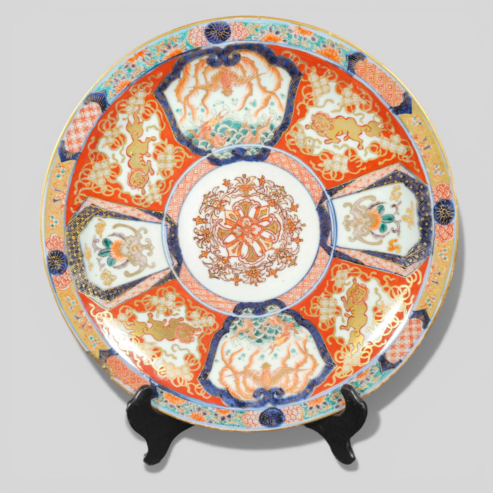 Japanese Imari Porcelain Charger, Meiji Period (1 of 12)
