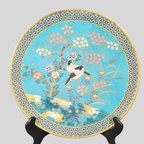 Japanese Cloisonné Charger - Meiji Period