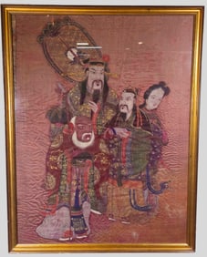 18th C. Chinese Hand‑Painted Silk Tangka