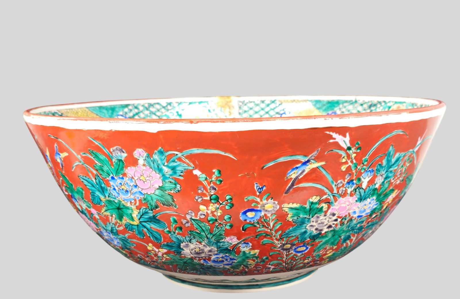 Very Large Arita Japanese Punch Bowl with Interior Scenes (1 of 12)