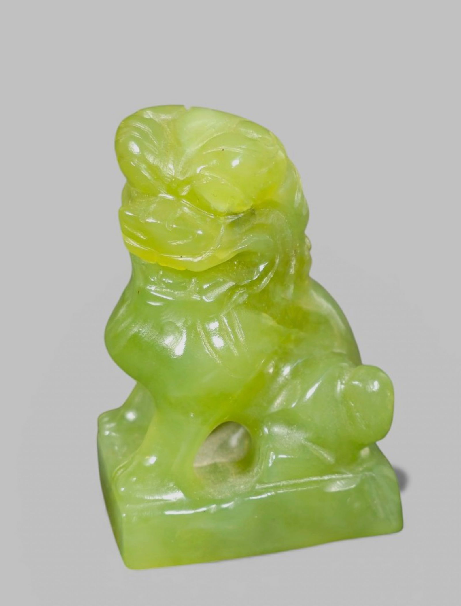 Chinese Finely Carved Jade Buddhist Lion (1 of 5)