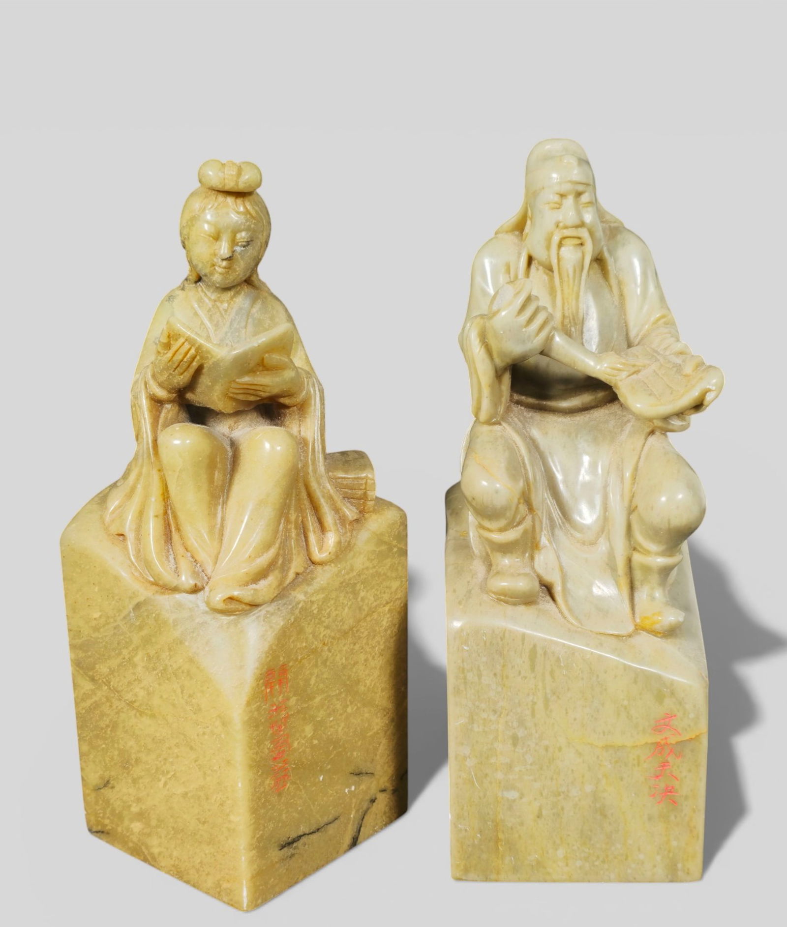 Late 18th/Early 19th Century Large Chinese Carved Jade Scholar Seals  (1 of 18)