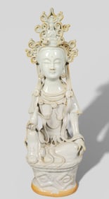 17th-19th Century Chinese Duhua Ware Seated Guanyin