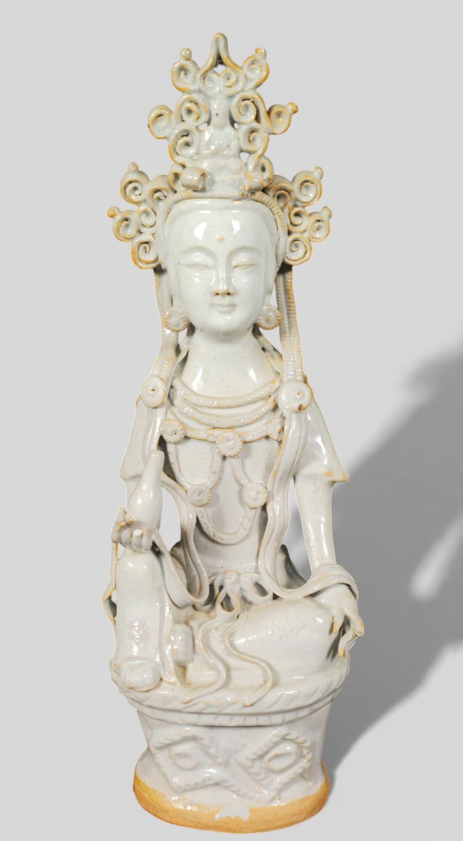 17th-19th Century Chinese Duhua Ware Seated Guanyin (1 of 13)