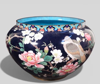 Cloisonne Enamel Jardiniere/Fishbowl Planter
