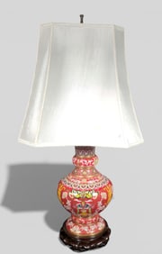 Chinese Cloisonne Enamel Table Lamp