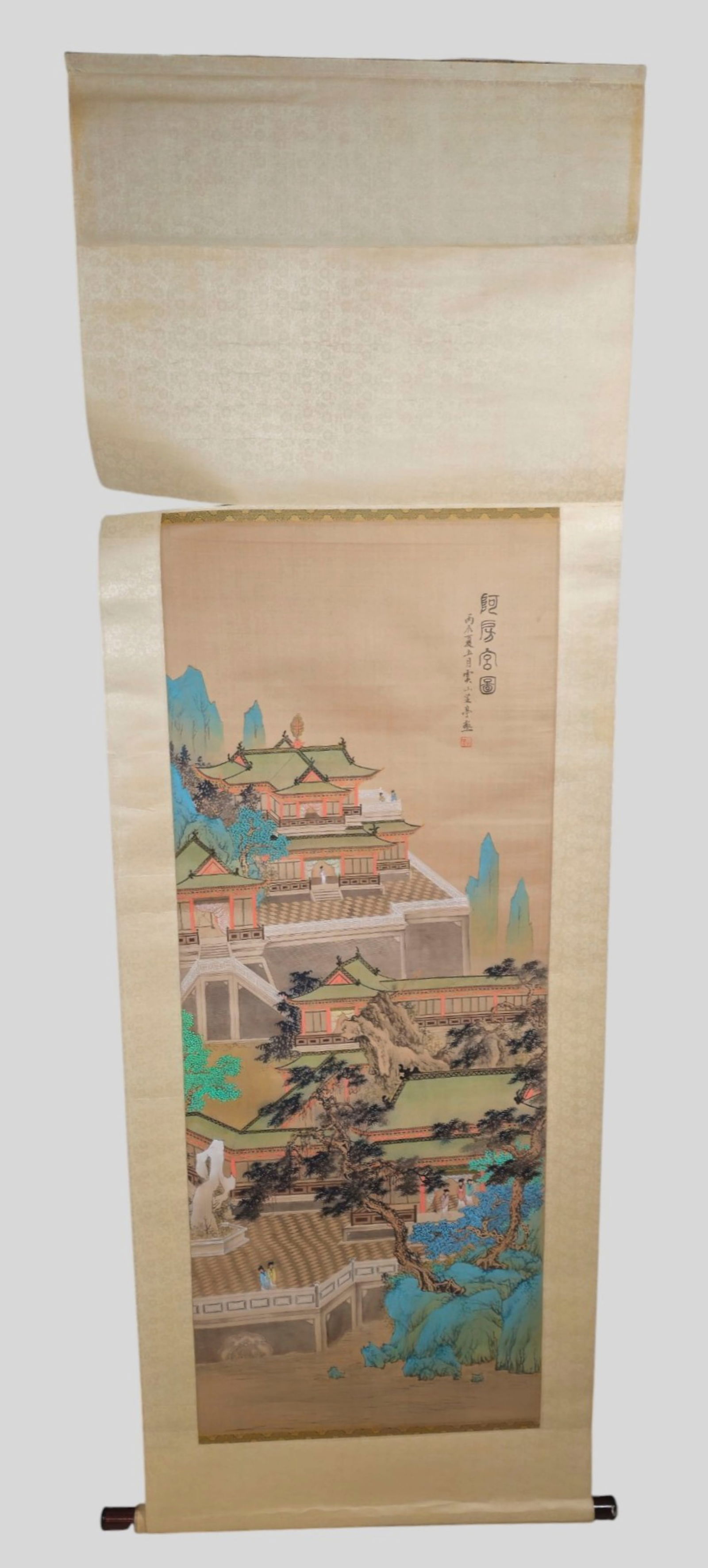 After Qiu Ying, Chinese Landscape on Silk, 17th Century: After Qiu Ying, Chinese Landscape on Silk, 17th Century. Qiu Ying (1492-1559, Ming Dynasty 1368-1644) painting on silk, Chinese landscape. This is a 17th century copy of Qiu Ying. Very well done. Sign