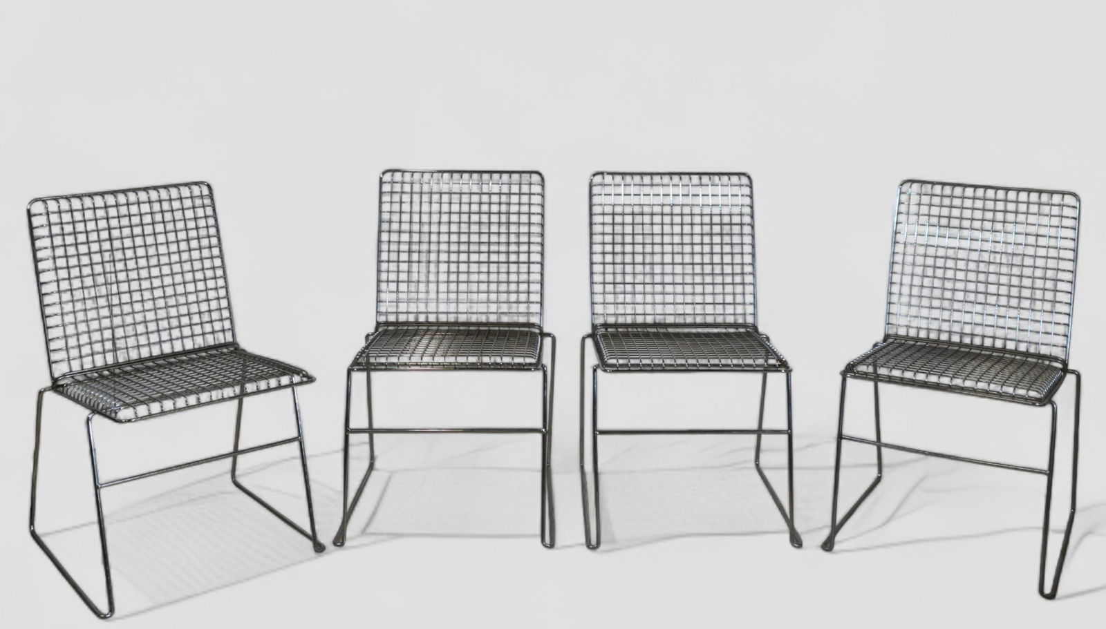 Francois Arnal Chrome Wire Side Chairs (1 of 8)