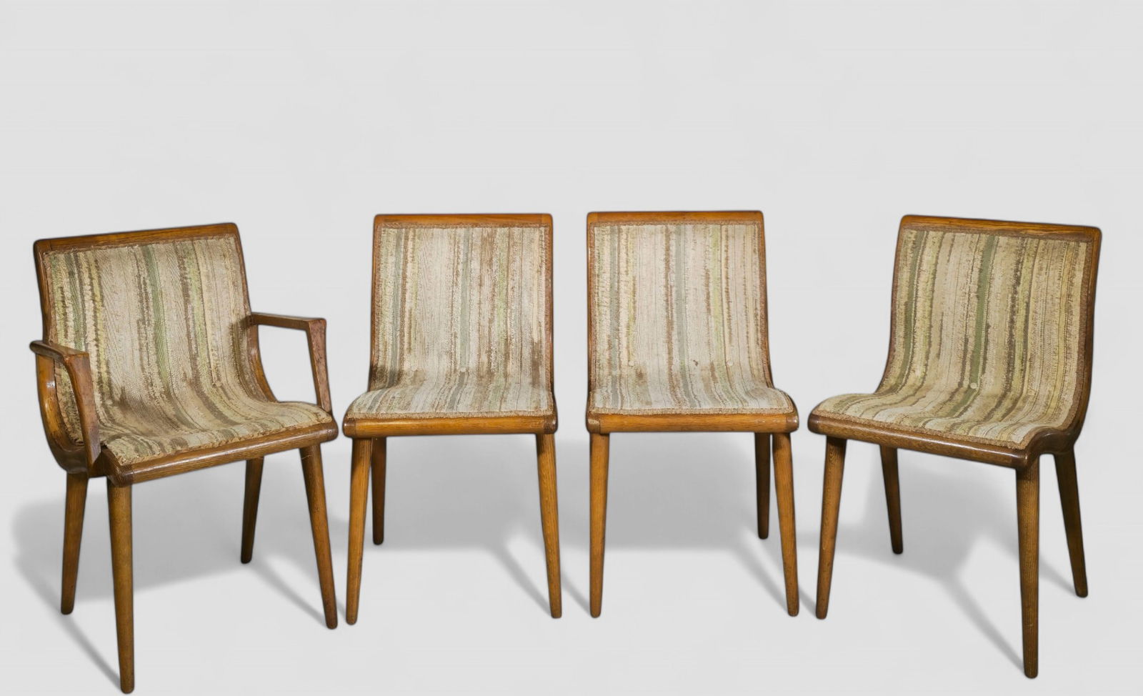 Jack Van Der Molen Oak And Cane Dining Chairs (1 of 14)