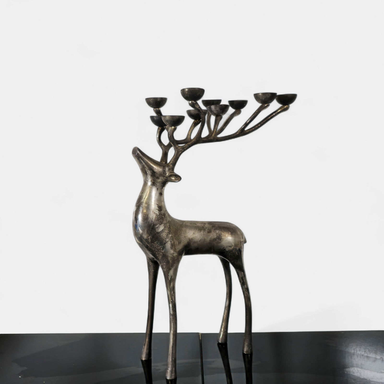 Mid-Century Modern Brass Deer Candelabra (1 of 8)