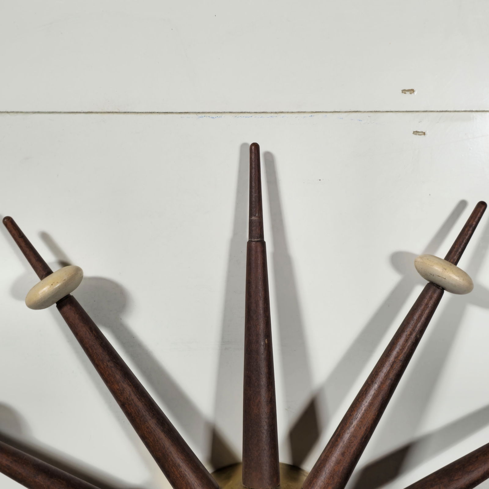 Mid-Century Sunburst Atomic Wall Clock - 6