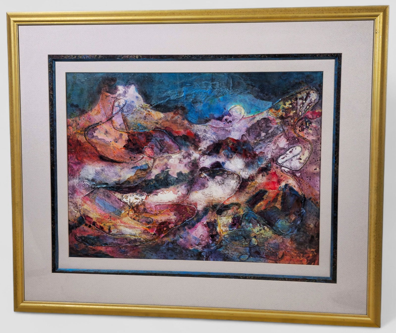 Mixed Media Composition, Illegible - 2