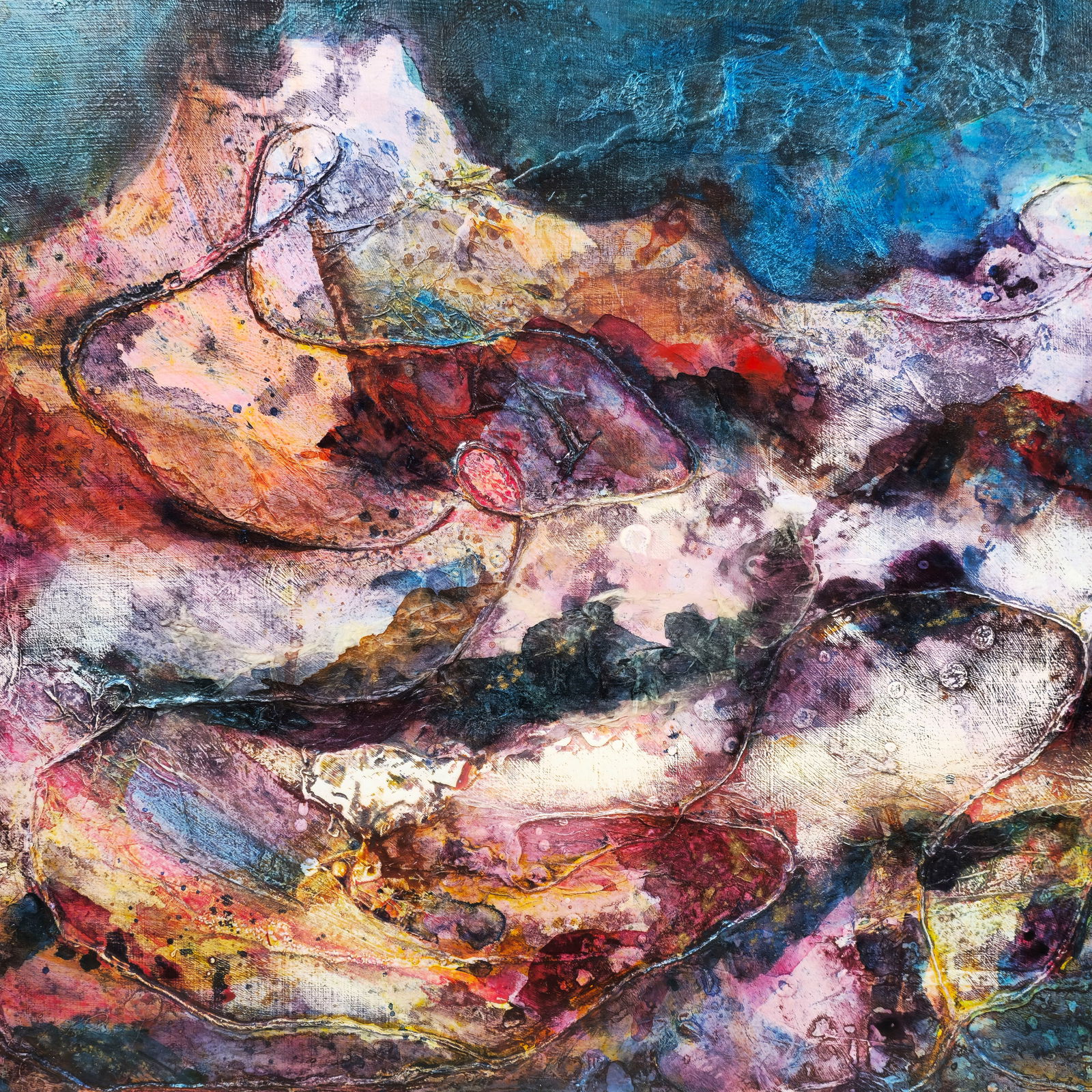 Mixed Media Composition, Illegible - 3