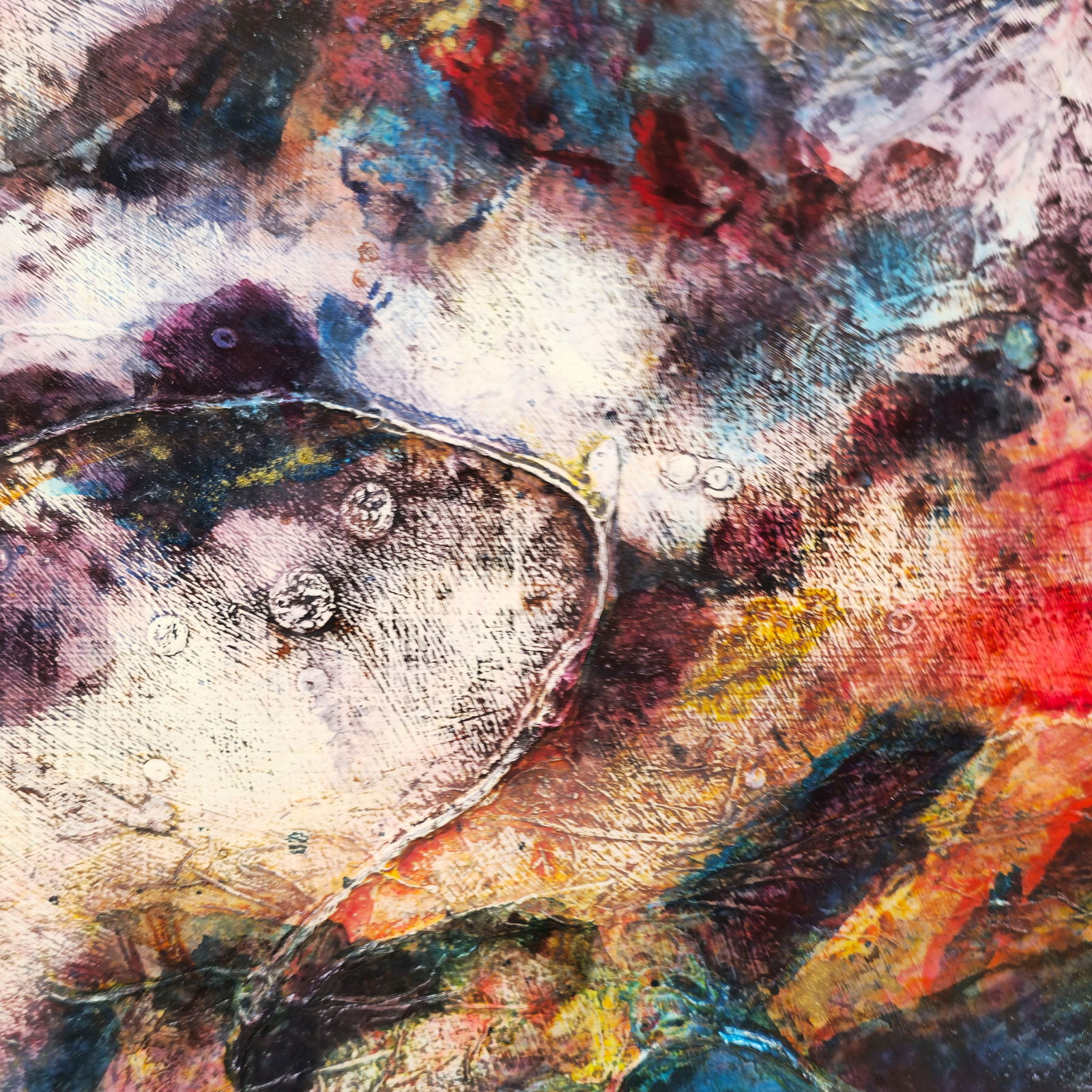 Mixed Media Composition, Illegible - 5