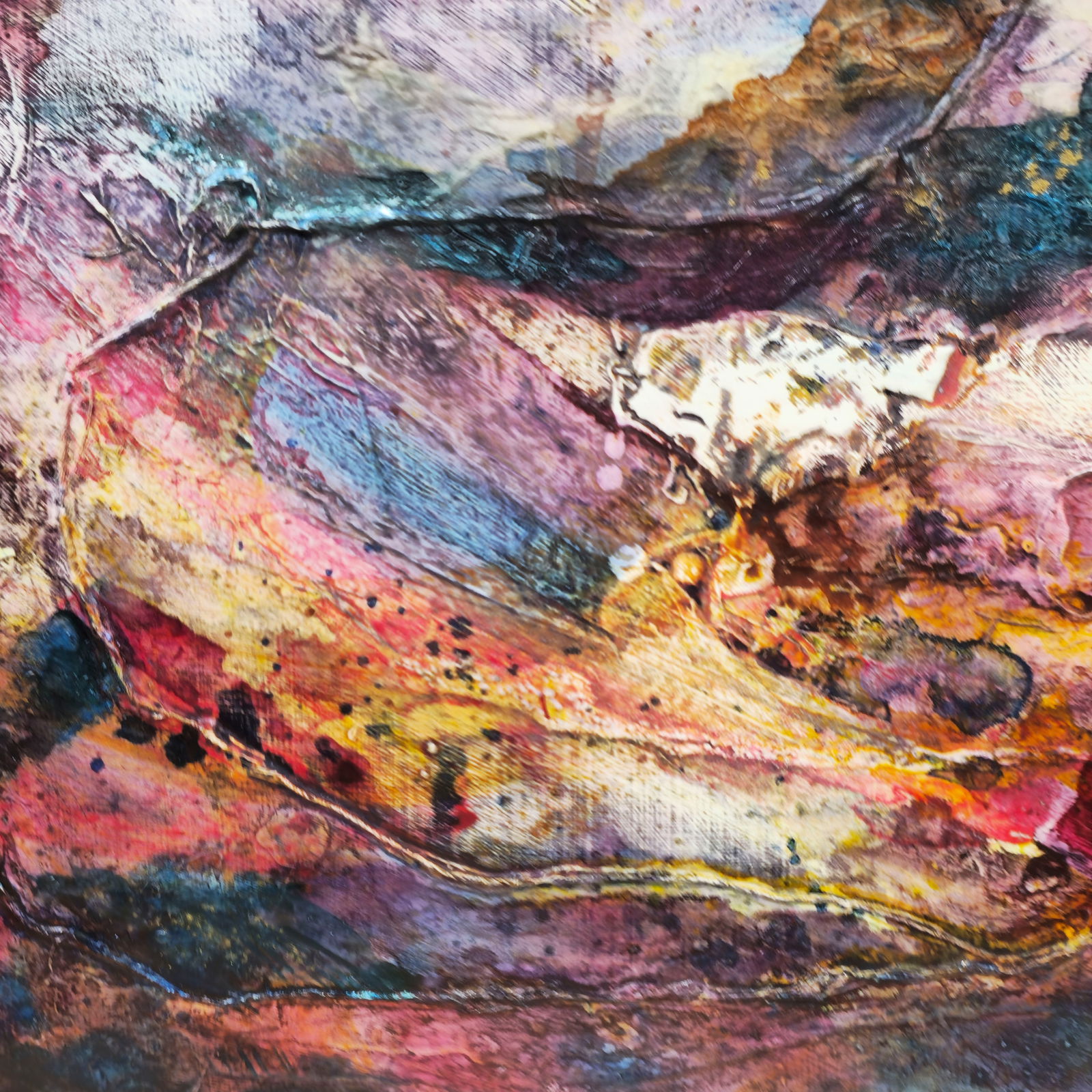 Mixed Media Composition, Illegible - 6