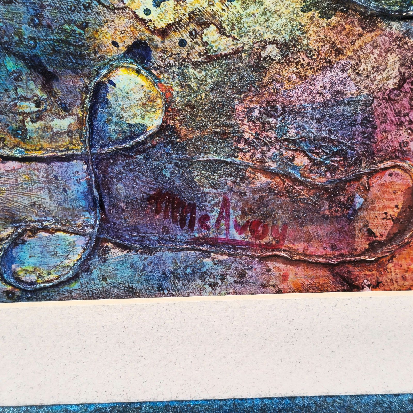 Mixed Media Composition, Illegible - 8