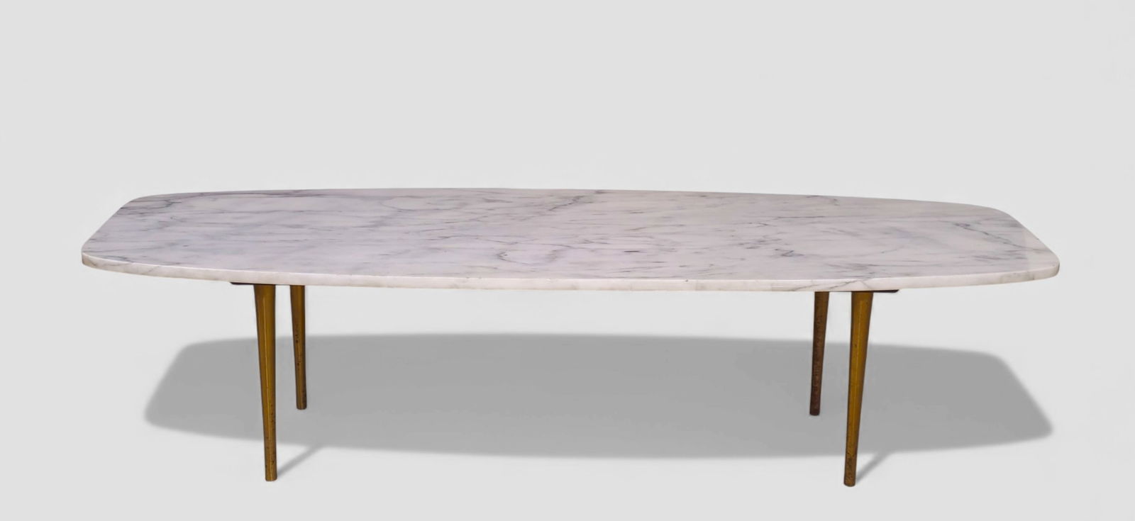 MCM Italian White Marble Coffee Table (1 of 9)