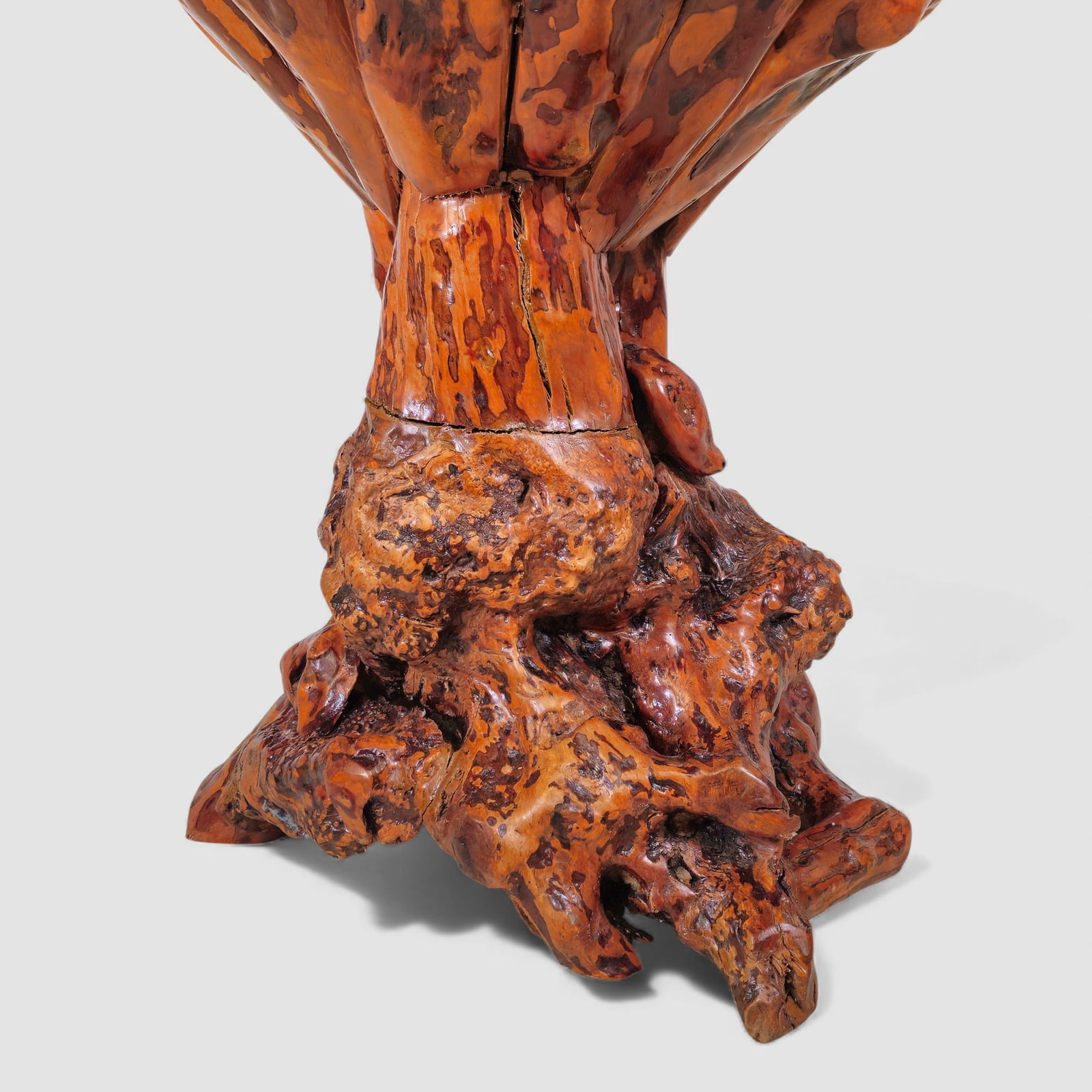 MCM Natural Root Carved Side Table - 3