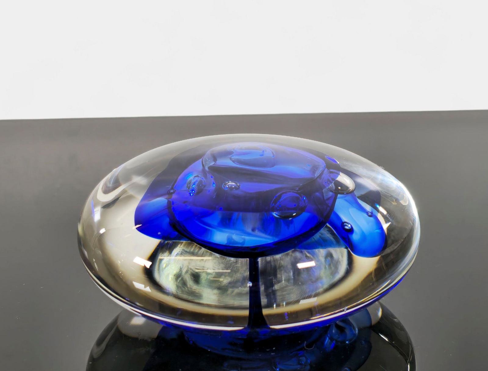 Cobalt Blue Studio Art Glass Paperweight (1 of 4)