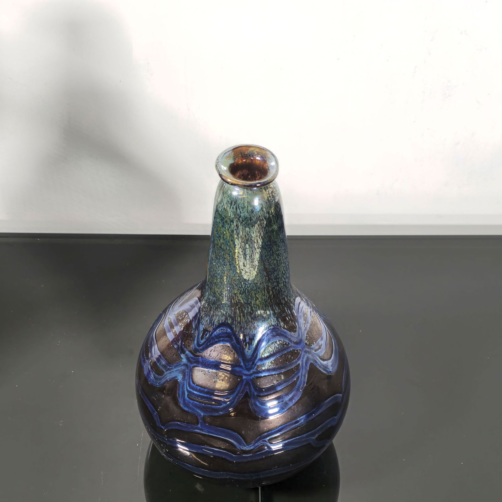 Tom Michael Studio Art Glass Vase - 5
